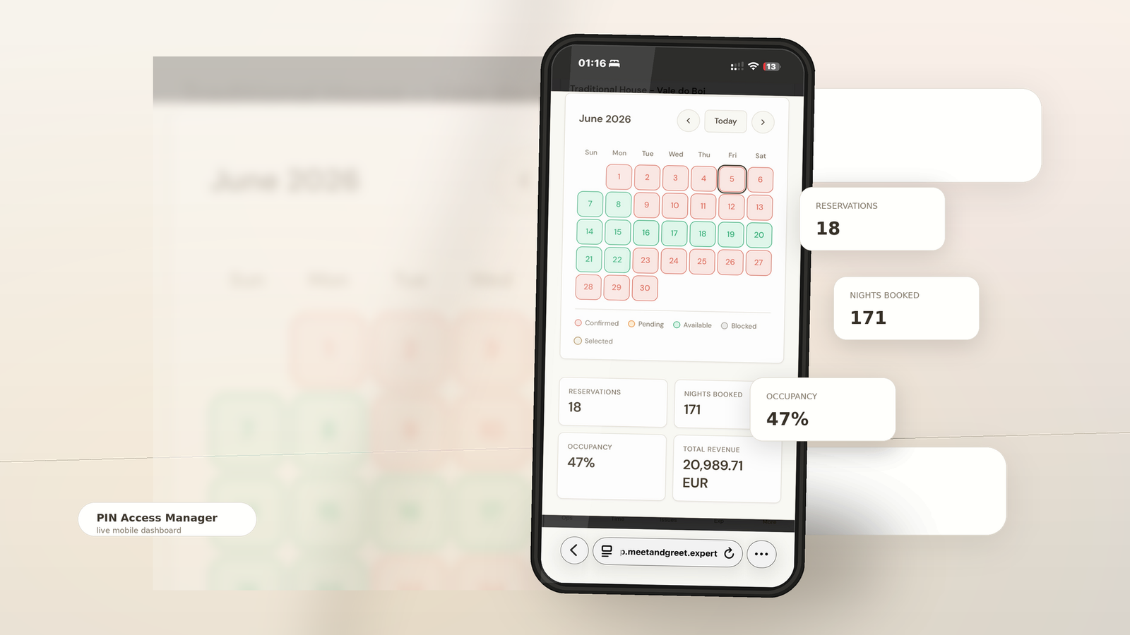 PIN Manager App - secure code delivery and access logging.